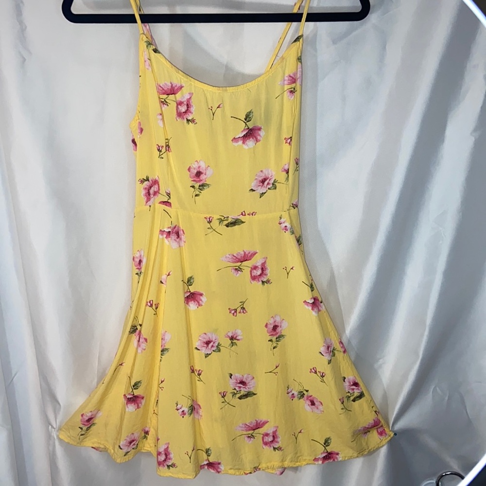 Forever 21 Yellow Floral Mini Dress
